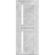 Дверь Д-5 стекло матовое (бетон снежный)