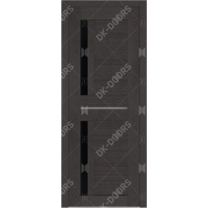 Дверь Д-5 стекло лакобель черная (неаполь темный)