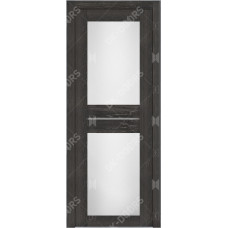 Дверь Д-6 стекло матовое (дуб шале серебро)