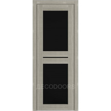 Дверь Д-6 стекло лакобель черная (грей)