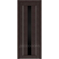 Дверь Д-8 стекло лакобель черная (венге) 